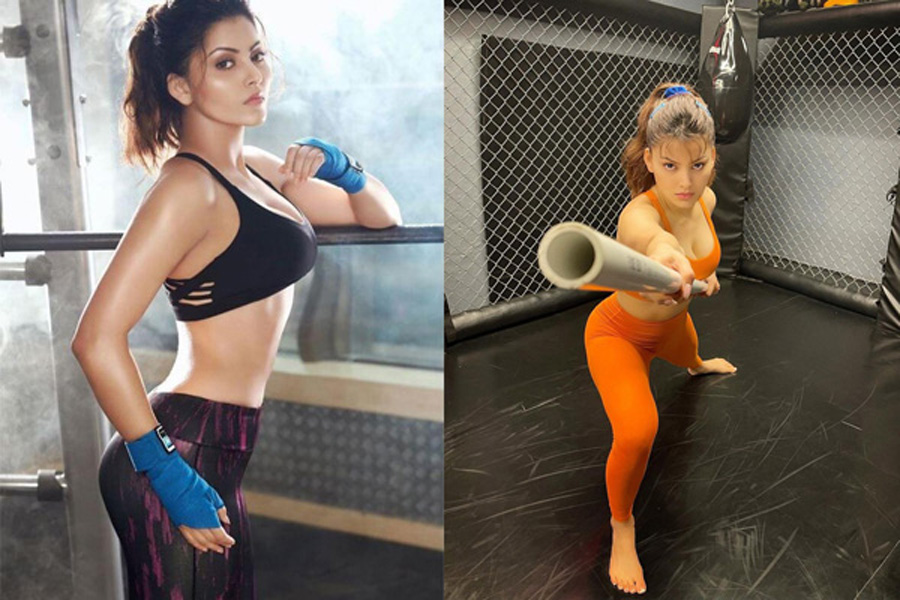 Urvashi Rautela performs the most difficult 65 Kg Kneeling squats workout