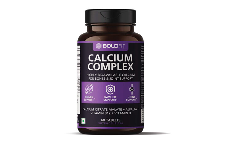 Boldfit calcium complex supplement 1000 mg with alfalfa for women and men