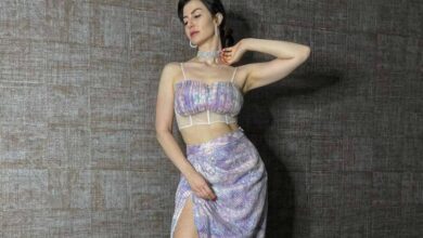 Giorgia Andriani Slays In This Shimmery Unicorn Hued Co-ord Set; Sets The Internet Ablaze By Flaunting Her Long Sexy Legs
