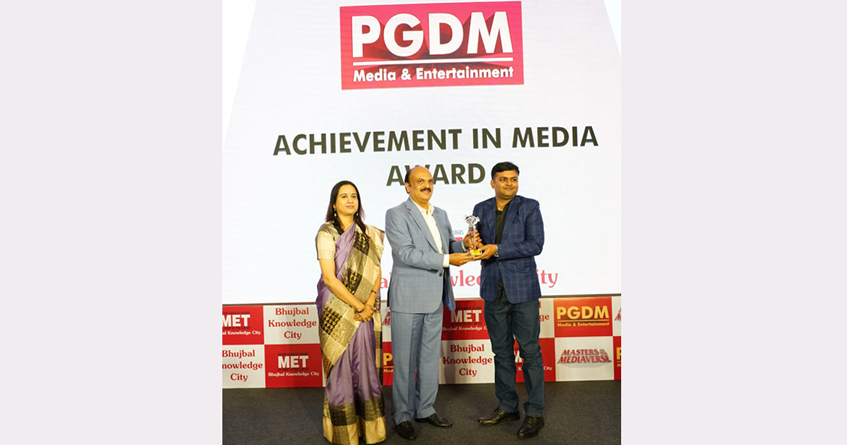 Sumit Kumar Singh has added another feather to his cap by clinching the prestigious 'Achievement in Media Award'